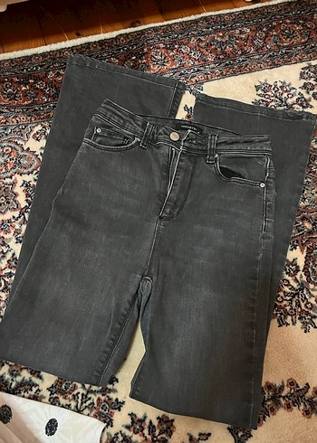 Gri ispanyol paça jean - Görsel 4