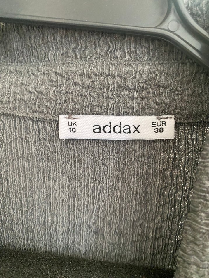 Gri Keten Kadın Gömlek, Düğmeli, Uzun Kollu - Görsel 2