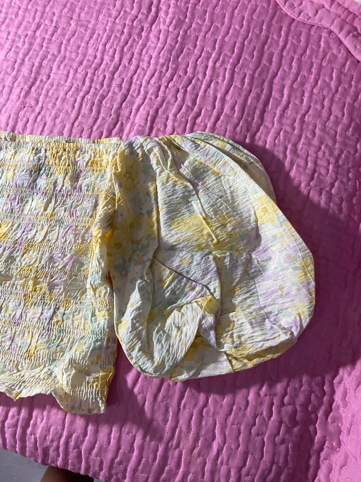 Balon kop marka yazlık çiçekli crop - Görsel 2