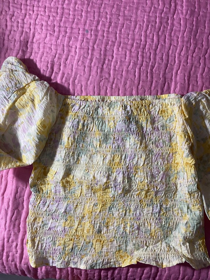 Balon kop marka yazlık çiçekli crop - Görsel 3