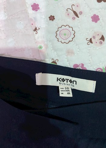 Düğmeli Lacivert Kadın Kumaş Pantolon - Görsel 2