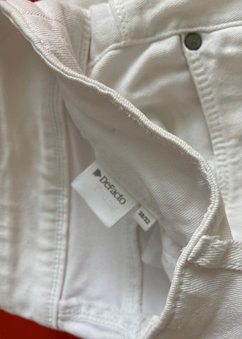 Beyaz Pamuklu Beyaz Jean - Görsel 3