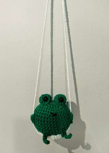 Renkli Yeşil Kurbağa araba süsü - Görsel 2