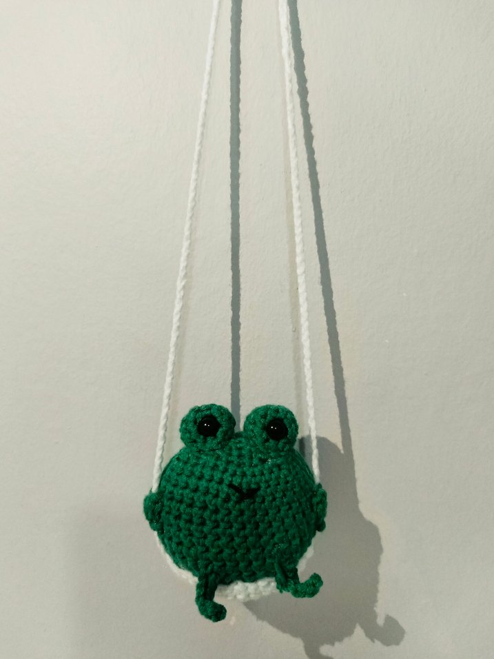 Renkli Yeşil Kurbağa araba süsü - Görsel 2