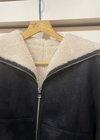 Mango Kürklü Süet Kadın Midi Ceket