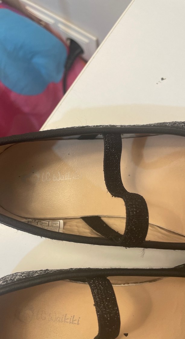 Kız Çocuk Siyah Rugan Babet Ayakkabı - Görsel 4