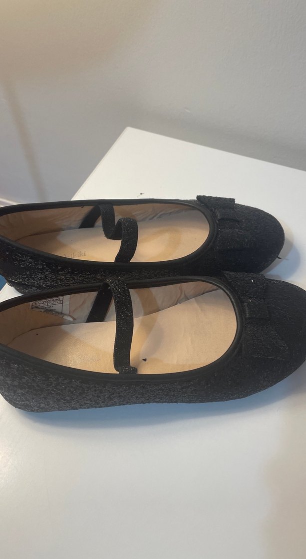 Kız Çocuk Siyah Rugan Babet Ayakkabı - Görsel 3