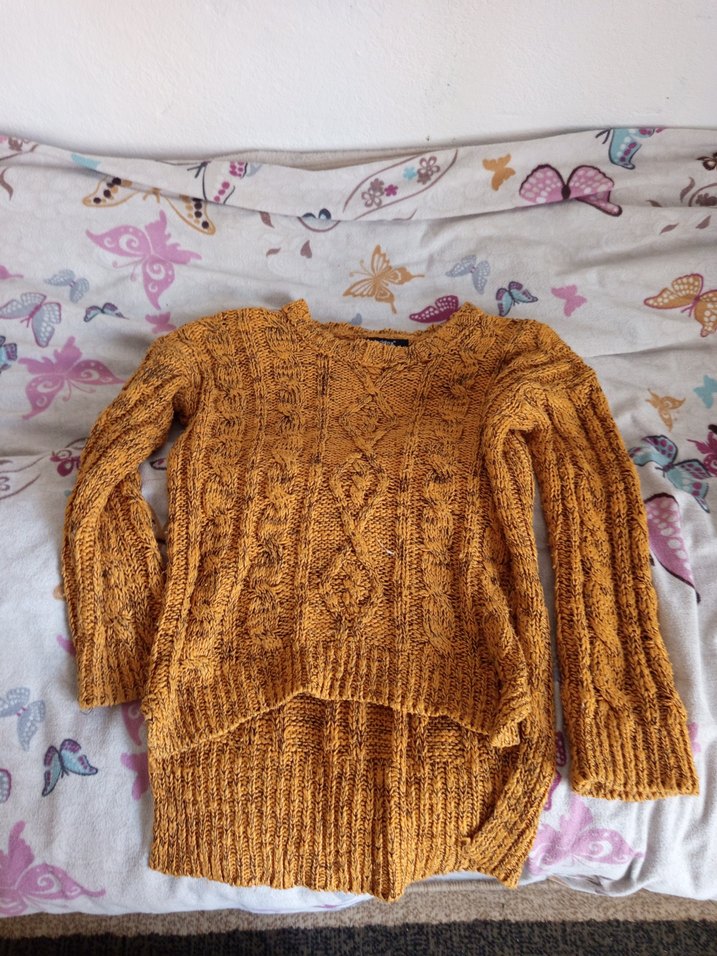 Addax Örgü Bohem Kadın Kahverengi Kazak - Görsel 2