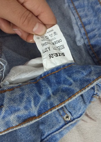 Mavi Bol Kesim Midi Denim Pantolon - Görsel 2