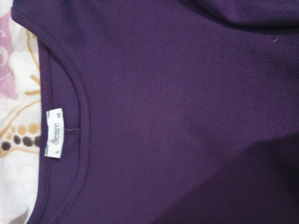 Mor Uzun Kollu Hamile Tunik - Görsel 2