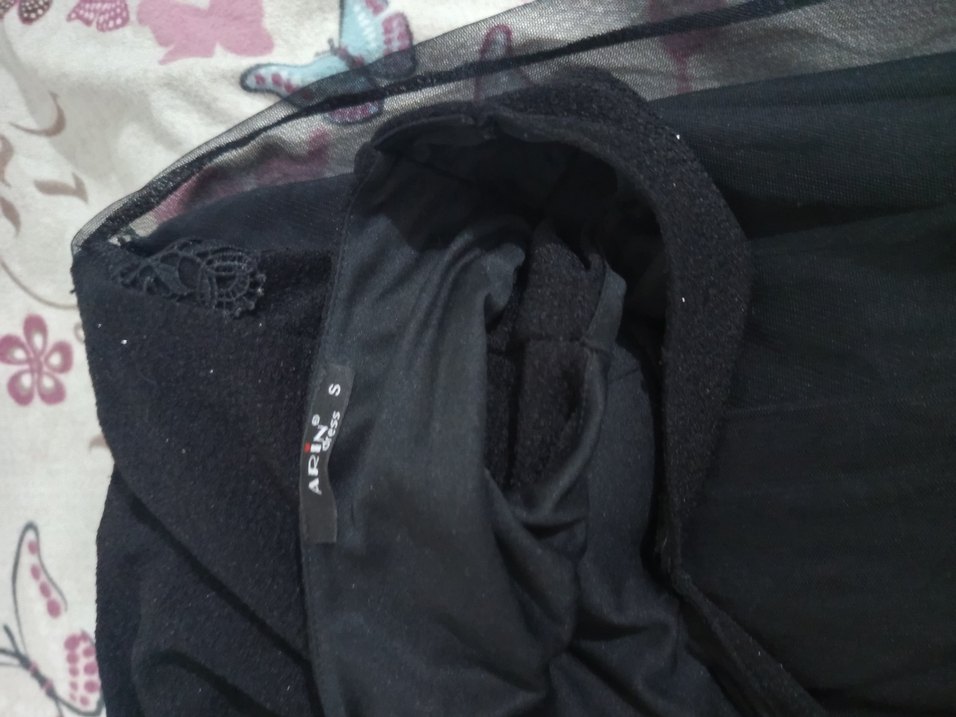 Uzun Siyah Gotik V Yakalı Kadın Elbisesi - Görsel 2