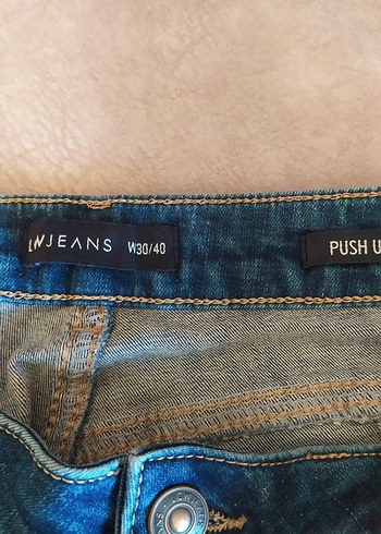 diğer Beden pembe Renk Pembe Normal Boy Düğmeli Kadın Denim Pantolon