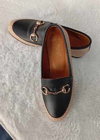 GUCCI Kahverengi Dolgu Topuklu Espadril - Görsel 3