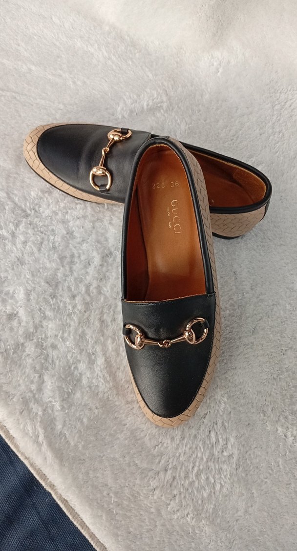 GUCCI Kahverengi Dolgu Topuklu Espadril - Görsel 3