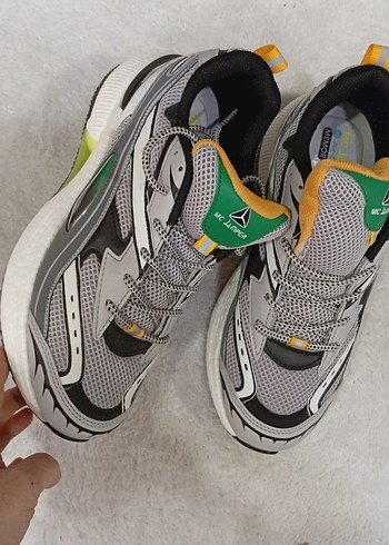 Gri Yılan Desenli Bağcıklı Erkek Spor Ayakkabı - Görsel 3