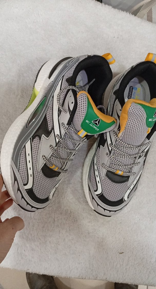 Gri Yılan Desenli Bağcıklı Erkek Spor Ayakkabı - Görsel 3