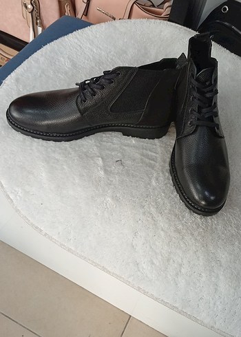 Siyah Bağcıklı Erkek Günlük Bot deri - Görsel 2