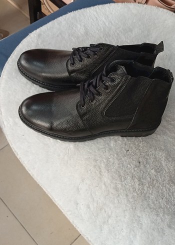 Siyah Bağcıklı Erkek Günlük Bot deri - Görsel 3