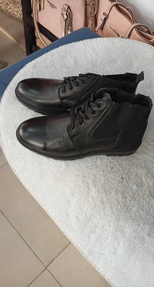 Siyah Bağcıklı Erkek Günlük Bot deri - Görsel 3