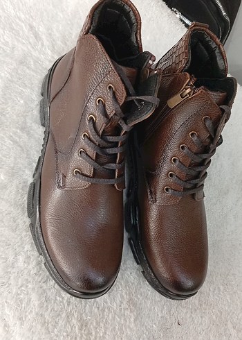 Erkek Kahverengi hakiki Deri Kemerli Bot - Görsel 2