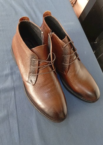 Kahverengi Deri Erkek Klasik Ofis Botu - Görsel 2