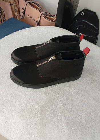 Fermuarlı Siyah Erkek Bot gerçek deri - Görsel 3