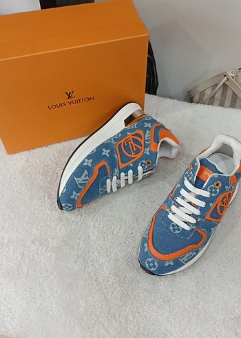 Renkli Denim Louis Vuitton Erkek Spor Ayakkabı - Görsel 4