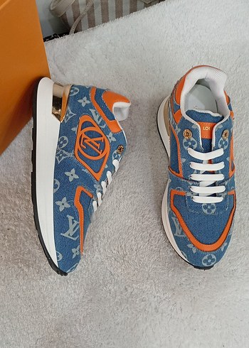 Renkli Denim Louis Vuitton Erkek Spor Ayakkabı - Görsel 3