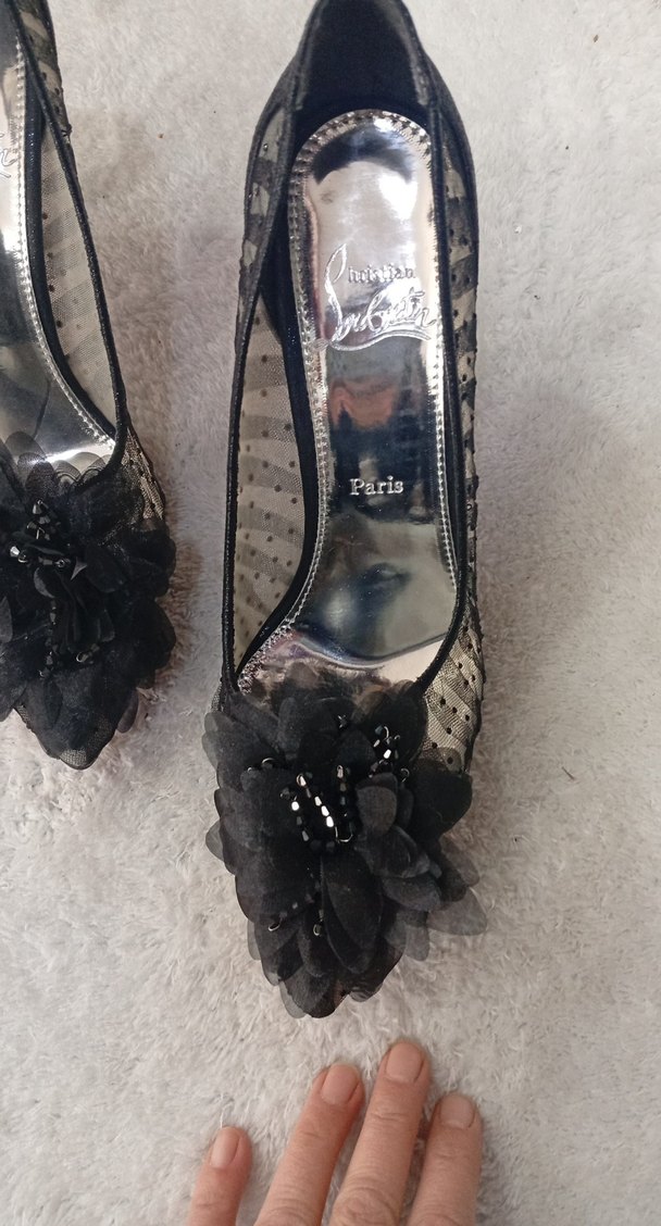 Siyah Fırfırlı Gotik Yüksek Topuklu Kadın Ayakkabı - Görsel 3