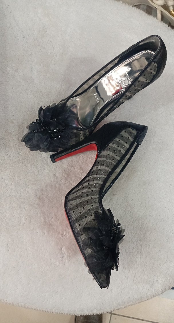 Siyah Yılan Desenli Tokalı Topuklu Kadın Ayakkabı - Görsel 3