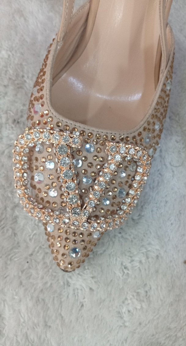 Valentino Kadın Bej Süet Topuklu Stiletto - Görsel 3