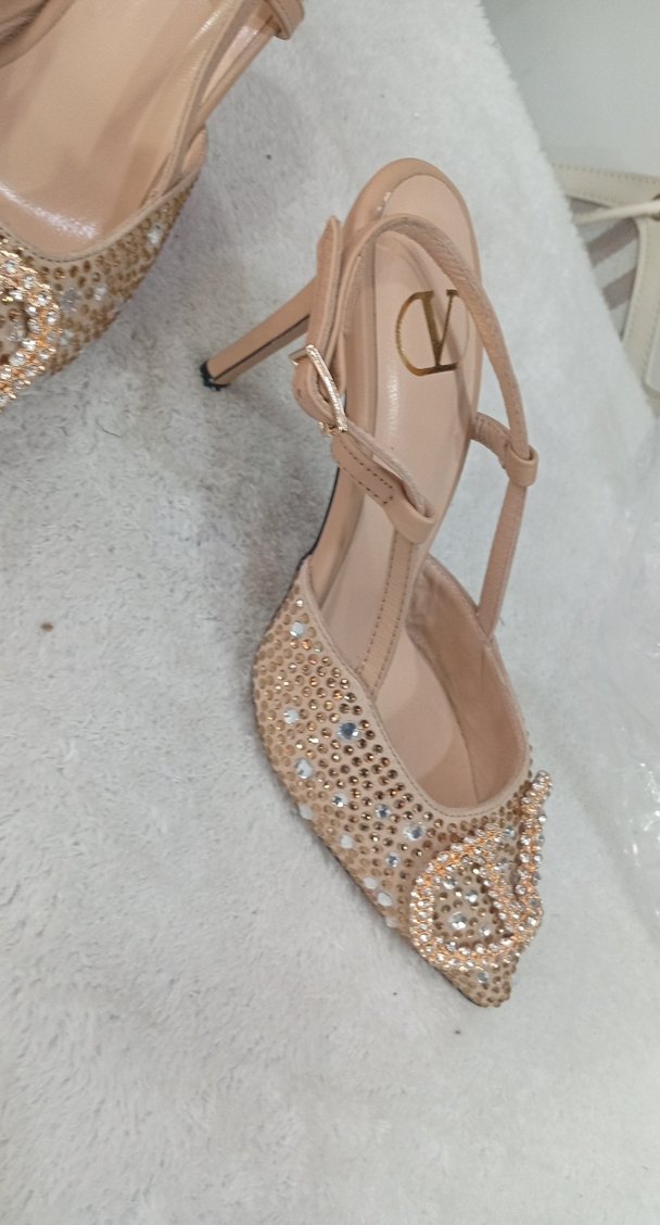 Valentino Kadın Bej Süet Topuklu Stiletto - Görsel 2