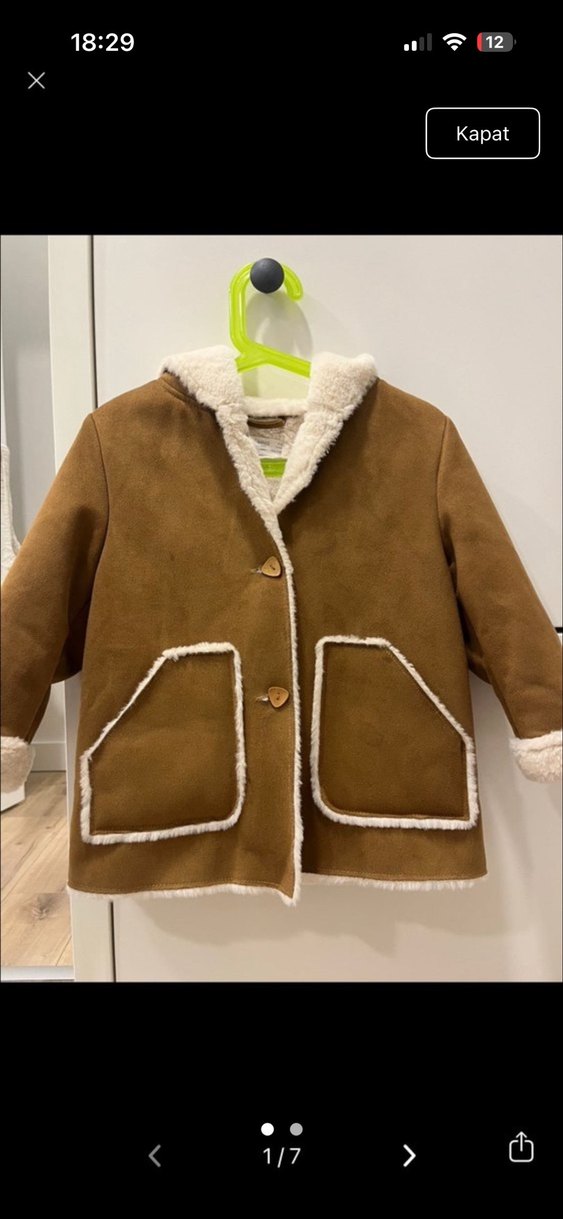 Kürk Detaylı Kahverengi Süet Kadın Kaban - Görsel 2