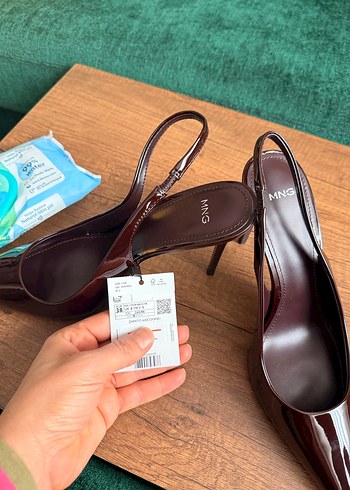 Bordo Rugan Tokalı Stiletto Topuklu Kadın Ayakkabı - Görsel 2