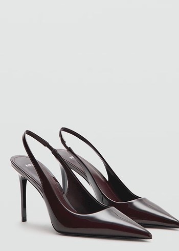 Bordo Rugan Tokalı Stiletto Topuklu Kadın Ayakkabı - Görsel 6