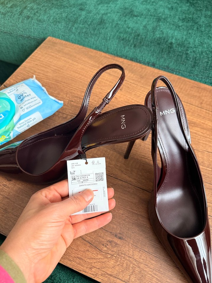 Bordo Rugan Tokalı Stiletto Topuklu Kadın Ayakkabı - Görsel 2