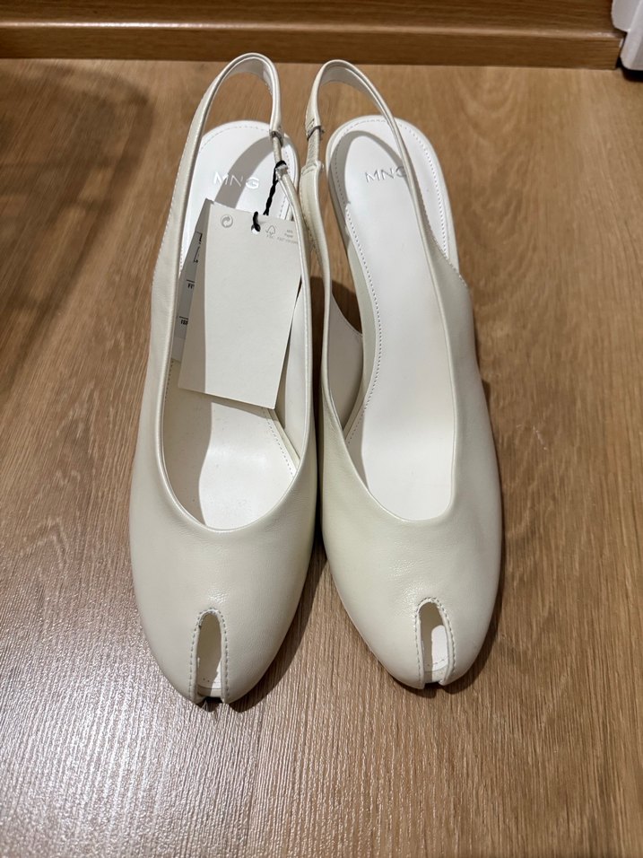 Beyaz Stiletto Topuklu Kadın Sandalet - Görsel 3