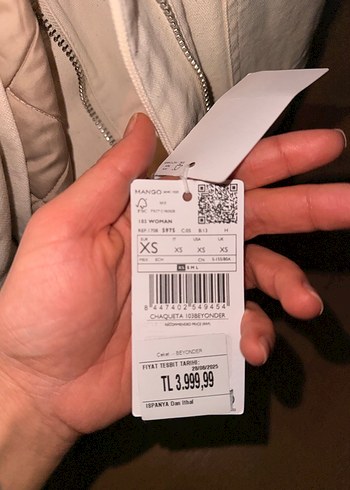 Beyaz Kadın Midi Ceket Kürklü Yaka - Görsel 8