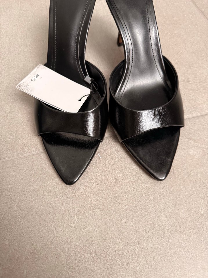 MNG Siyah Stiletto Topuklu Kadın Terlik - Görsel 3