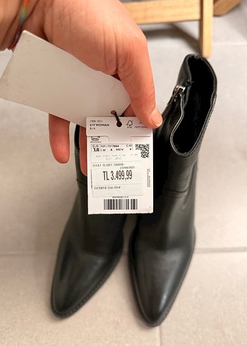 Stiletto Topuklu Deri Kadın Bot - Kahverengi - Görsel 5