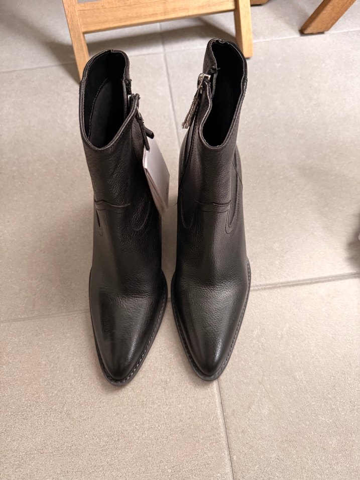 Stiletto Topuklu Deri Kadın Bot - Kahverengi - Görsel 4