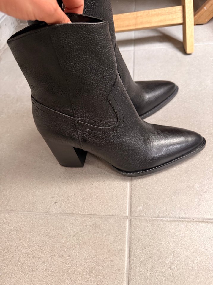 Stiletto Topuklu Deri Kadın Bot - Kahverengi - Görsel 2