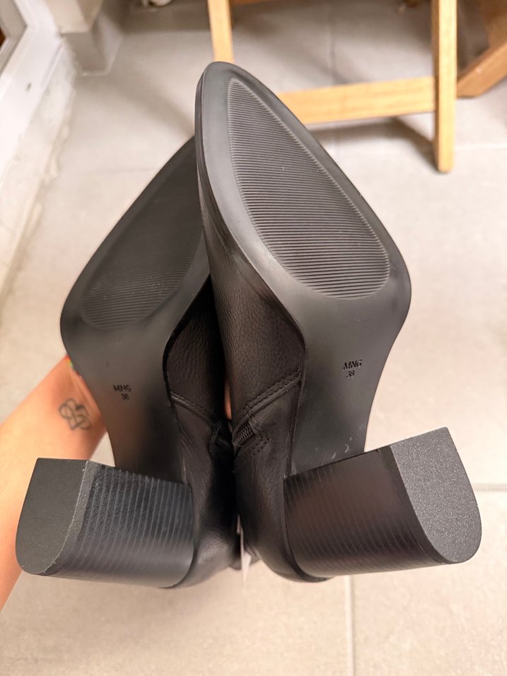 Stiletto Topuklu Deri Kadın Bot - Kahverengi - Görsel 3