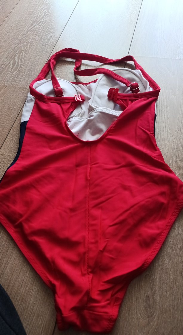 Kırmızı Drapeli Kadın Mayo - Görsel 2