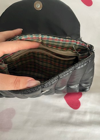 Zincir Detaylı Siyah Deri Kadın Çanta - Görsel 2