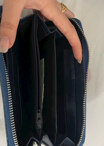 Nakışlı Kot Bohem Fermuarlı Kadın Cüzdanı - Görsel 2