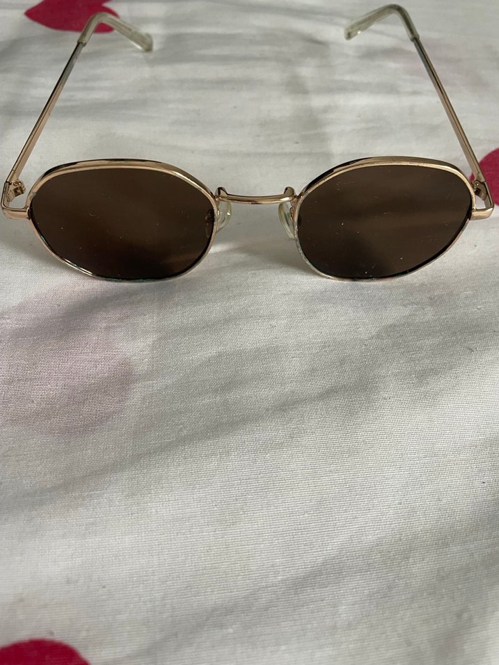 Koyu Bej Retro Kadın Güneş Gözlüğü - Görsel 2