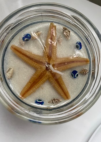 Deniz Yıldızlı Mavi Mum - Görsel 2