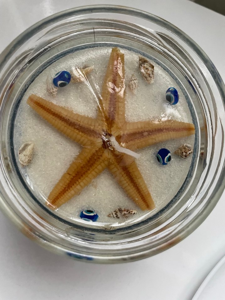 Deniz Yıldızlı Mavi Mum - Görsel 2