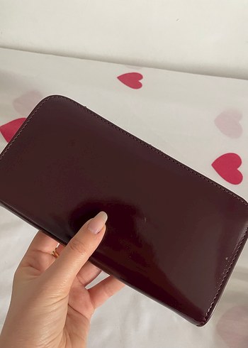 Klasik Bordo Rugan Kadın Cüzdan - Görsel 3
